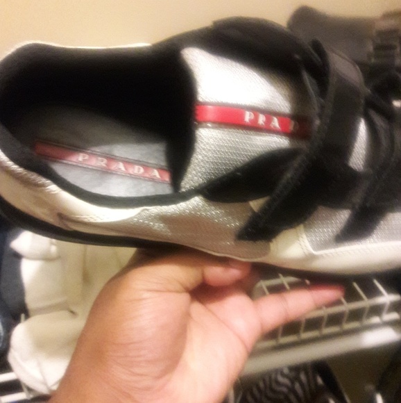 Men's Prada White Double-strap Sneakers - Picture 3 of 4